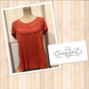 Anthropologie Meadow Rue crochet Top XL